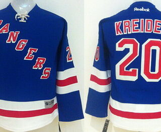 Youth New York Rangers #20 Chris Kreider Light Blue Jersey