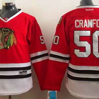 Women's Chicago Blackhawks #50 Corey Crawford Red Jersey
