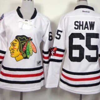 Women's Chicago Blackhawks #65 Andrew Shaw 2015 Winter Classic White Jersey