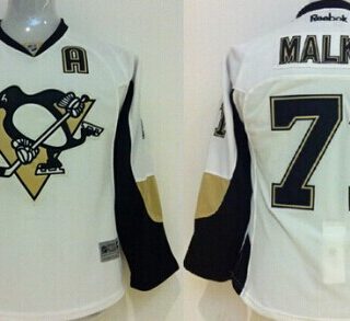 Youth Pittsburgh Penguins #71 Evgeni Malkin White Jersey