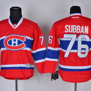 Youth Montreal Canadiens #76 P.K. Subban Red Jersey
