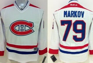 Youth Montreal Canadiens #79 Andrei Markov White Jersey