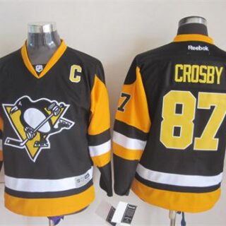 Youth Pittsburgh Penguins #87 Sidney Crosby Black Third Jersey