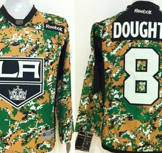Youth Los Angeles Kings #8 Drew Doughty 2014 Camo Jersey