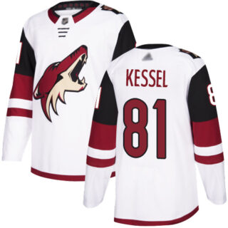 Youth Arizona Coyotes #81 Phil Kessel White Road Authentic Stitched Hockey Jersey