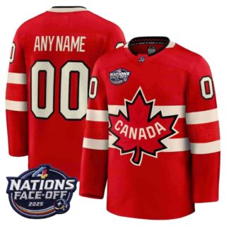 Custom Canada 4 Nations Face-Off 2025 Premium Custom red All Stitched Jersey