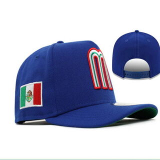 LMB Monterrey Baseball Snapback Hat Blue Mexico