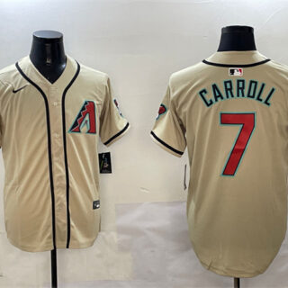 Men's Arizona Diamondbacks #7 Corbin Carroll Gold Limited Stitched Baseball Jersey