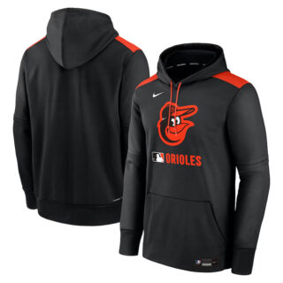 Men's Baltimore Orioles Black Collection Performance Pullover Hoodie