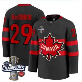Men's Canada 2025 4 Nations Face-Off Champions Nathan MacKinnon 29 All Stitched Jersey