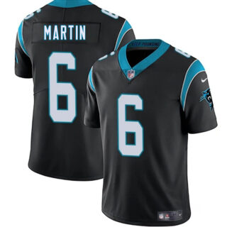 Men's Carolina Panthers #6 Sam Martin Black 2025 Vapor Limited Stitched Football Jersey