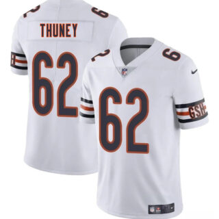 Men's Chicago Bears #62 Joe Thuney White 2025 Vapor Stitched Football Jersey
