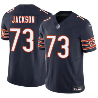 Men's Chicago Bears #73 Jonah Jackson Navy 2025 F.U.S.E. Vapor Stitched Football Jersey