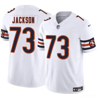 Men's Chicago Bears #73 Jonah Jackson White 2025 F.U.S.E. Vapor Stitched Football Jersey