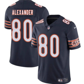 Men's Chicago Bears #80 Maurice Alexander Navy 2025 Vapor Stitched Football Jersey