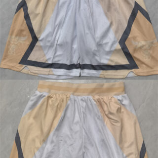 Men's Chicago Bulls White City Edition Grey Shorts (Run Small)