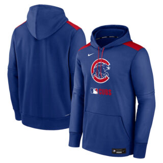 Men's Chicago Cubs Royal Collection Performance Pullover Hoodie