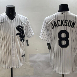 Men's Chicago White Sox #8 Bo Jackson White Cool Base Stitched Baseball Jersey