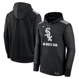 Men's Chicago White Sox Black Collection Performance Pullover Hoodie