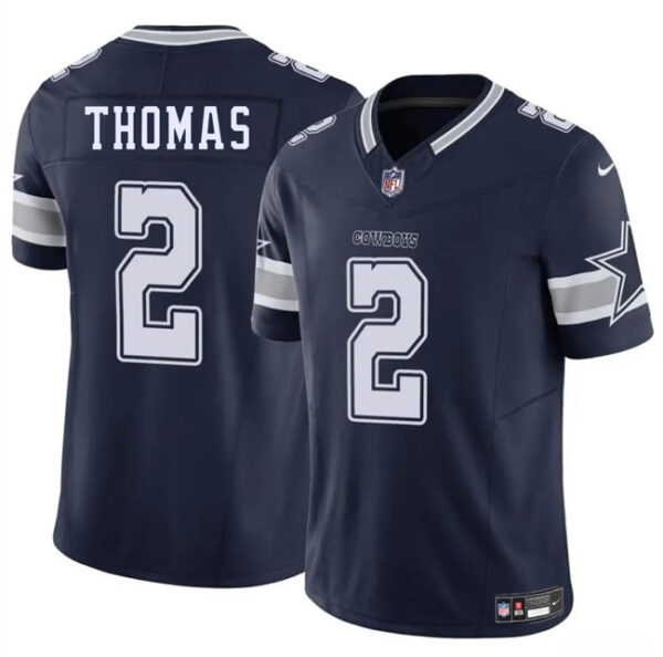 Men's Dallas Cowboys #2 Juanyeh Thomas Navy 2025 F.U.S.E Vapor Untouchable Limited Stitched Football Jersey
