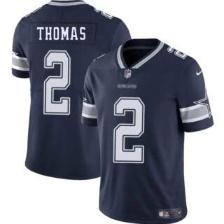 Men's Dallas Cowboys #2 Juanyeh Thomas Navy Blue 2025 Vapor Untouchable Limited Stitched Football Jersey