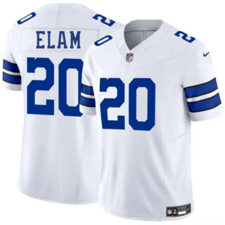 Men's Dallas Cowboys #20 Kaiir Elam White 2025 F.U.S.E Vapor Untouchable Limited Stitched Football Jersey