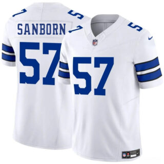Men's Dallas Cowboys #57 Jack Sanborn White 2025 F.U.S.E Vapor Untouchable Limited Stitched Football Jersey