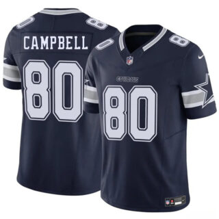 Men's Dallas Cowboys #80 Parris Campbell Navy 2025 F.U.S.E Vapor Untouchable Limited Stitched Football Jersey