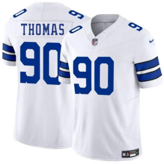 Men's Dallas Cowboys #90 Solomon Thomas White 2025 F.U.S.E Vapor Untouchable Limited Stitched Football Jersey