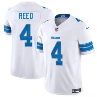 Men's Detroit Lions #4 D.J. Reed White 2025 F.U.S.E. Vapor Limited Stitched Jersey