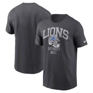 Men's Detroit Lions Anthracite Helmet Essential T-Shirt