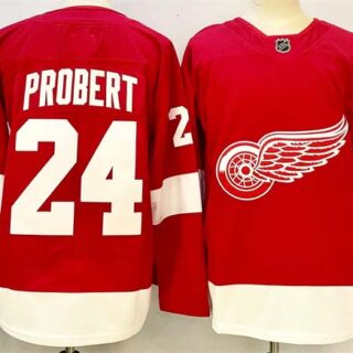 Men's Detroit Red Wings #24 Bob Probert Red 2024-25 Stitched Jersey