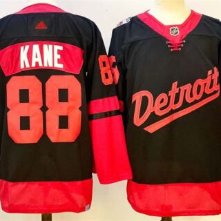 Men's Detroit Red Wings #88 Patrick Kane Black 2024-25 Stitched Jersey