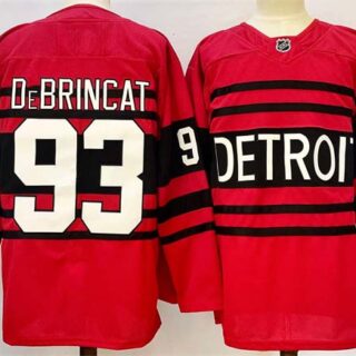 Men's Detroit Red Wings #93 Alex DeBrincat Red 2024-25 Reverse Retro Stitched Jersey