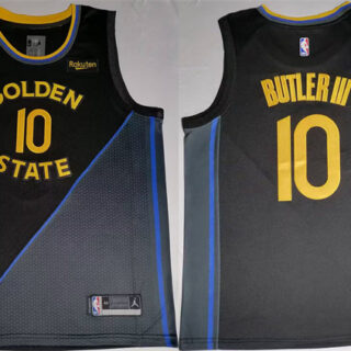Men's Golden State Warriors #10 Jimmy Bulter III Black 2024 25 Statement Edition Stitched Basketball Jersey
