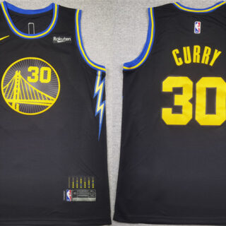 Men's Golden State Warriors #30 Stephen Curry Black Stitched Basketball Jersey