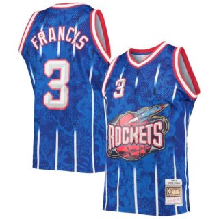 Men's Houston Rockets #3 Steve Francis Blue 1999-2000 Mitchell & Ness Hardwood Classics Swingman Stitched Basketball Jersey