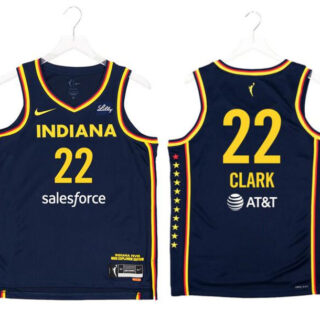 Men's Indiana Fever #22 Caitlin Clark Navy Stitched Basketball Jersey
