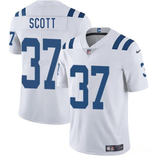Men's Indianapolis Colts #37 Daniel Scott White 2025 Vapor Limited Stitched Football Jersey