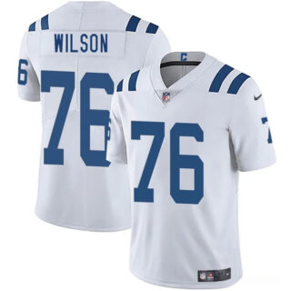 Men's Indianapolis Colts #76 Jack Wilson White 2025 Vapor Limited Stitched Football Jersey