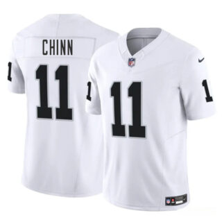 Men's Las Vegas Raiders #11 Jeremy Chinn White 2025 F.U.S.E. Vapor Stitched Football Jersey