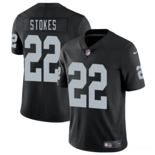 Men's Las Vegas Raiders #22 Eric Stokes Black 2025 Vapor Stitched Football Jersey