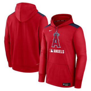 Men's Los Angeles Angels Red Collection Performance Pullover Hoodie