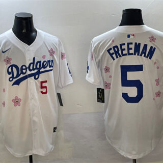 Men's Los Angeles Dodgers #5 Freddie Freeman White 2025 Tokyo Series Limited Stitched Baseball Jersey