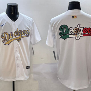 Men's Los Angeles Dodgers Team Big Logo White 2025 Gold Collection Limited Stitched Baseball Jersey 001
