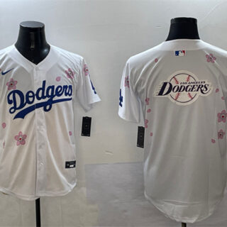 Men's Los Angeles Dodgers Team Big Logo White 2025 Tokyo Series Limited Stitched Baseball Jersey 1
