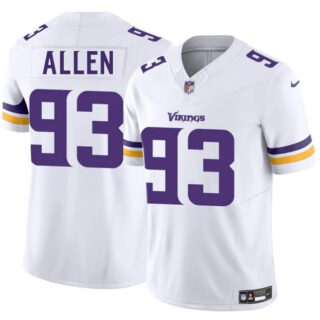 Men's Minnesota Vikings #93 Jonathan Allen White 2025 F.U.S.E. Vapor Untouchable Limited Stitched Jersey
