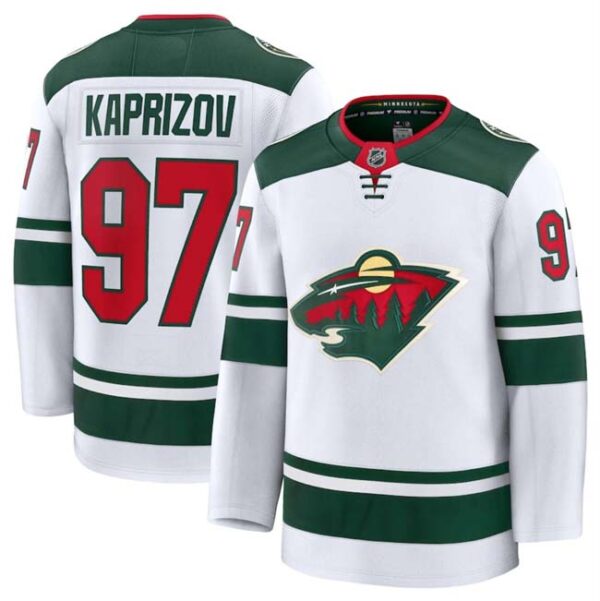 Men's Minnesota Wild ACTIVE PLAYER Custom White 2024-25 Away Stitched Hockey Jersey