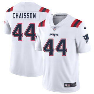 Men's New England Patriots #44 K'Lavon Chaisson White 2025 Vapor Limited Stitched Football Jersey