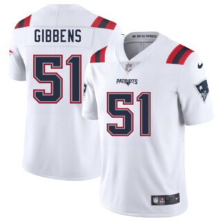 Men's New England Patriots #51 Jack Gibbens White 2025 Vapor Limited Stitched Football Jersey